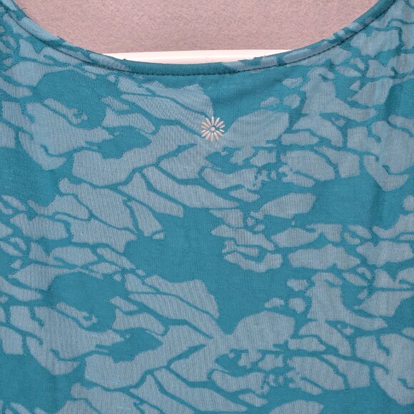 Tangerine Women's Flowy Layered Tank Top, Pagoda Blue, Side Slits, XXL, NWT - Picture 6 of 8